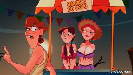 Мультфильм Деревенские жители — Будка поцелуев [Rus]